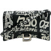 バレンシアガ BALENCIAGA アワーグラスミニベルトバッグ 610460 ブラック/ホワイト レザー レディース ウエストバッグ