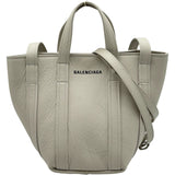 バレンシアガ BALENCIAGA エブリデイトートXS ノースサウス 672793 ホワイト レザー レディース ショルダーバッグ