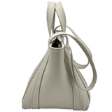 バレンシアガ BALENCIAGA エブリデイトートXS ノースサウス 672793 ホワイト レザー レディース ショルダーバッグ