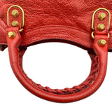 バレンシアガ BALENCIAGA クラシックメタルエッジミニシティ 390160 レッド レザー レディース ハンドバッグ