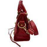 バレンシアガ BALENCIAGA クラシックメタルエッジミニシティ 390160 レッド レザー レディース ハンドバッグ