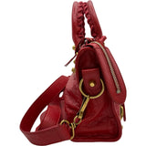 バレンシアガ BALENCIAGA クラシックメタルエッジミニシティ 390160 レッド レザー レディース ハンドバッグ