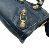バレンシアガ BALENCIAGA ジャイアントミニシティ 309544 ネイビー レザー レディース ショルダーバッグ