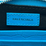 バレンシアガ BALENCIAGA ルカゴール ミニ 695814 ブルー レザー レディース ショルダーバッグ