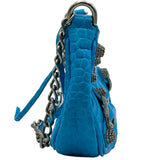 バレンシアガ BALENCIAGA ルカゴール ミニ 695814 ブルー レザー レディース ショルダーバッグ