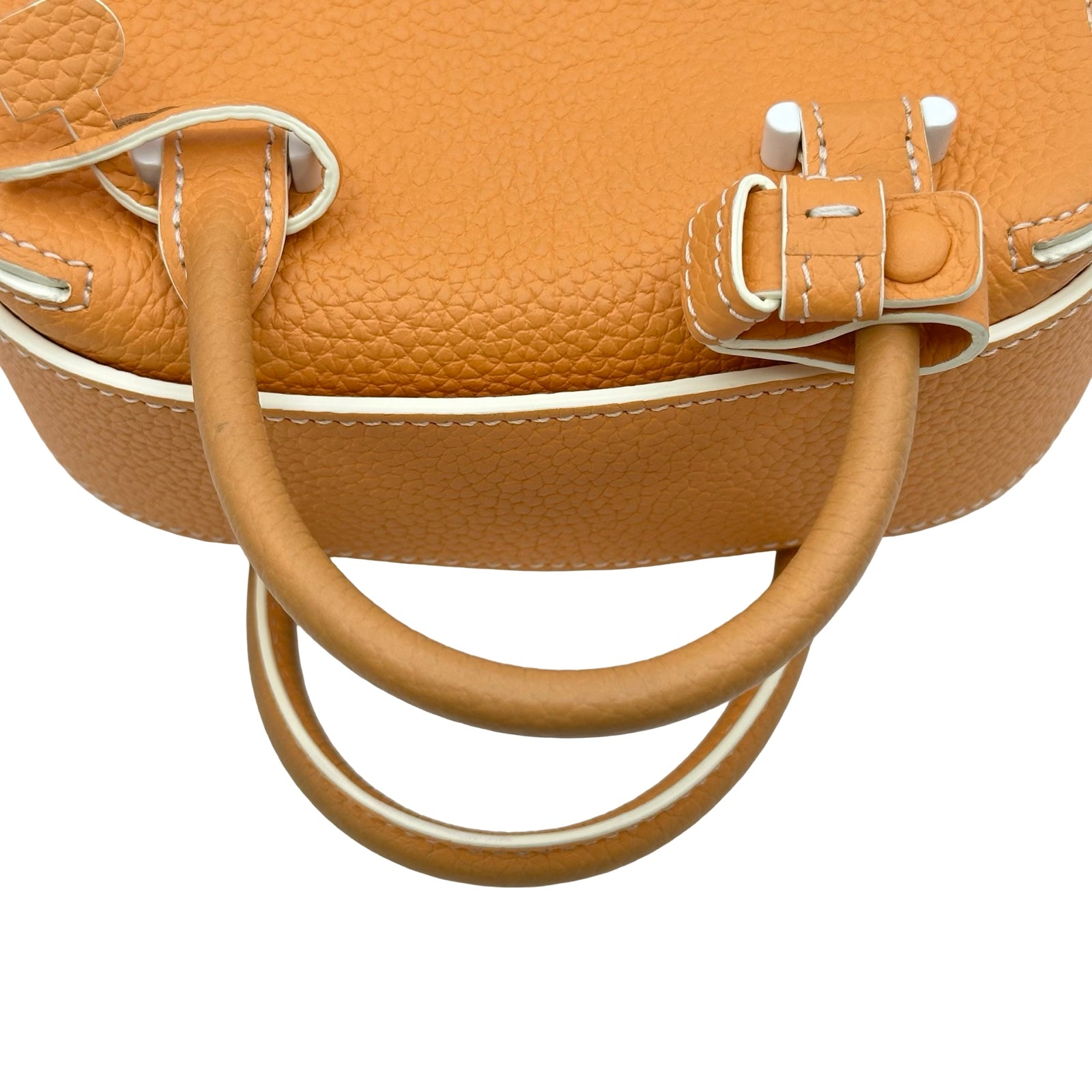 デルヴォー DELVAUX クールボックス ナノ オレンジ レザー レディース
