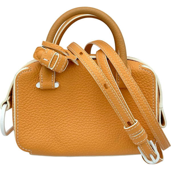 デルヴォー DELVAUX クールボックス ナノ オレンジ レザー レディース