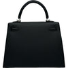 エルメス HERMES ケリー25 外縫い W刻印 ブラック シルバー金具 エプソン レディース ショルダーバッグ