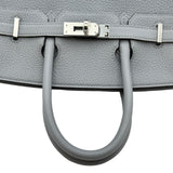 エルメス HERMES バーキン25 K刻印 ブルーグラシエ シルバー金具 トゴ レディース ハンドバッグ