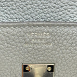 エルメス HERMES バーキン25 K刻印 ブルーグラシエ シルバー金具 トゴ レディース ハンドバッグ