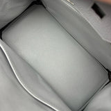 エルメス HERMES バーキン25 K刻印 ブルーグラシエ シルバー金具 トゴ レディース ハンドバッグ