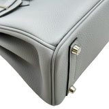 エルメス HERMES バーキン25 K刻印 ブルーグラシエ シルバー金具 トゴ レディース ハンドバッグ