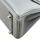 エルメス HERMES バーキン25 K刻印 ブルーグラシエ シルバー金具 トゴ レディース ハンドバッグ