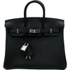 エルメス HERMES バーキン25 K刻印 ブラック シルバー金具 トゴ レディース ハンドバッグ