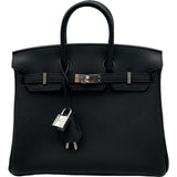 エルメス HERMES バーキン25 K刻印 ブラック シルバー金具 トゴ レディース ハンドバッグ
