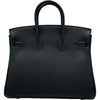 エルメス HERMES バーキン25 K刻印 ブラック シルバー金具 トゴ レディース ハンドバッグ