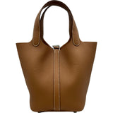 エルメス HERMES ピコタンロックPM K刻印 ゴールド シルバー金具 トリヨン レディース ハンドバッグ