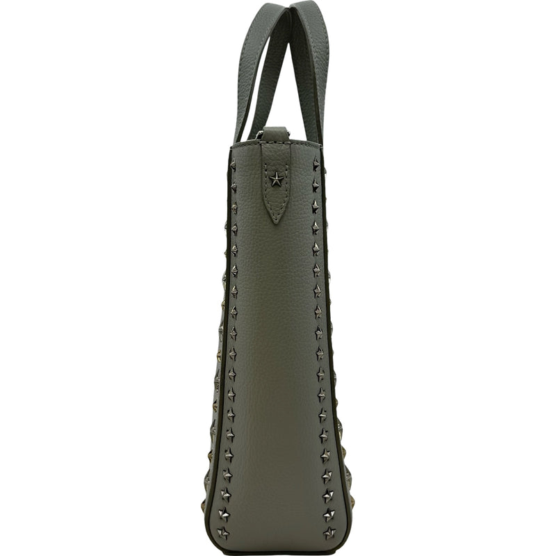 【美品】ジミーチュウ ペガシ 2wayショルダーバッグ スタッズ レザー グレー ジミーチュウ JIMMY CHOO ペガシスタッズ2WAYバッグ グレー レザー