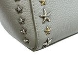 ジミーチュウ JIMMY CHOO ペガシスタッズ2WAYバッグ グレー レザー レディース ショルダーバッグ