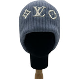 ルイ・ヴィトン LOUIS VUITTON ビーニー・LV ヘッドライン M93262 ブルー モノグラム・フラワー レディース その他ファッション雑貨