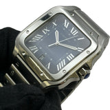 カルティエ Cartier サントス ドゥカルティエ LM WSSA0030 ブルー ステンレススチール 自動巻き メンズ 腕時計