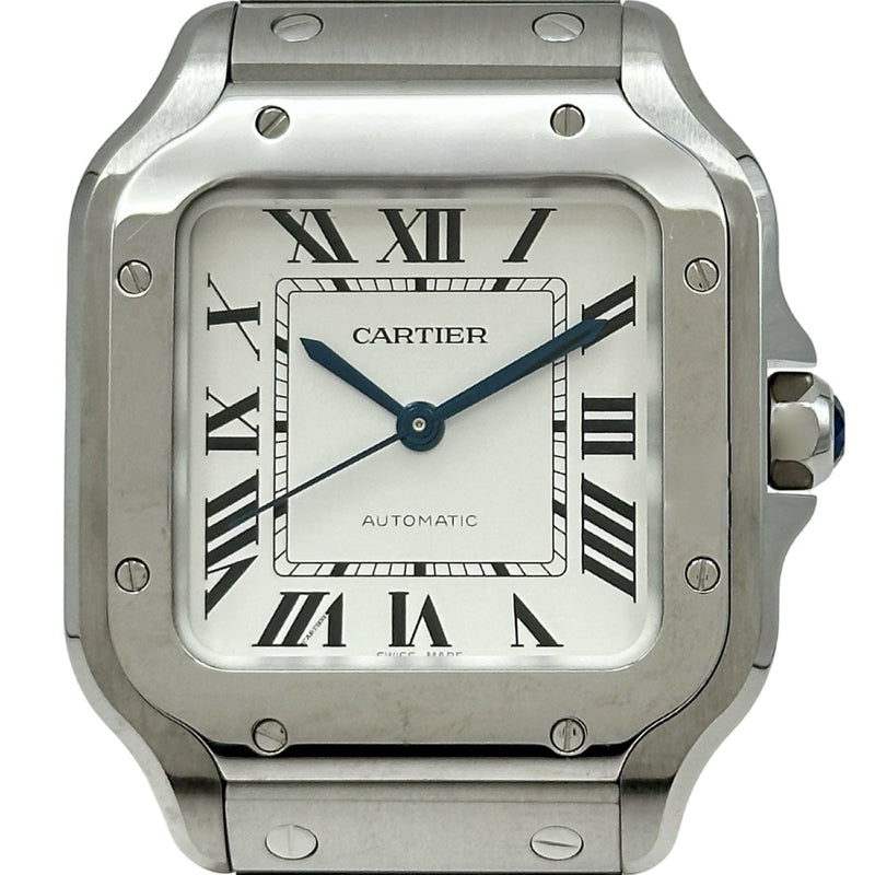 ✨Cartier✨カルティエ✨クォーツ✨シルバー925✨ホワイト文字盤✨腕時計✨ カルティエ Cartier サントス ドゥ カルティエ MM WSSA0029 シルバー