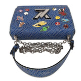 ルイ・ヴィトン LOUIS VUITTON ツイストMM M54865 ブルー　シルバー金具 エピ レディース ショルダーバッグ