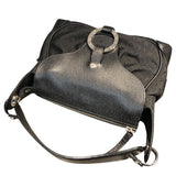 ブルガリ BVLGARI ロゴマニアハンドバッグ ブラック/シルバー金具 レザー レディース ハンドバッグ