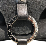 ブルガリ BVLGARI ロゴマニアハンドバッグ ブラック/シルバー金具 レザー レディース ハンドバッグ