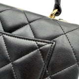 シャネル CHANEL トレンディCC トップハンドルバッグ A92236 26番台 ブラック ゴールド金具 ラムスキン レディース ハンドバッグ