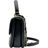 シャネル CHANEL トレンディCC トップハンドルバッグ A92236 26番台 ブラック ゴールド金具 ラムスキン レディース ハンドバッグ