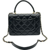 シャネル CHANEL トレンディCC トップハンドルバッグ A92236 26番台 ブラック ゴールド金具 ラムスキン レディース ハンドバッグ