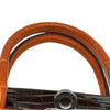 エルメス HERMES バーキン25 □H刻印 ブラック/オレンジ シルバー金具 ニロティカス レディース ハンドバッグ