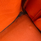 エルメス HERMES バーキン25 □H刻印 ブラック/オレンジ シルバー金具 ニロティカス レディース ハンドバッグ
