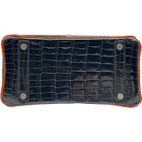 エルメス HERMES バーキン25 □H刻印 ブラック/オレンジ シルバー金具 ニロティカス レディース ハンドバッグ