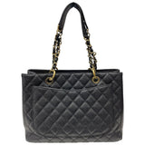 シャネル CHANEL GSTチェーントートバッグ A50995 ブラック/ゴールド金具 キャビア レディース トートバッグ