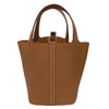 エルメス HERMES ピコタンロックPM G刻印 ブラウン/シルバー金具 トリヨン レディース ハンドバッグ
