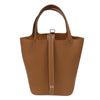 エルメス HERMES ピコタンロックPM G刻印 ブラウン/シルバー金具 トリヨン レディース ハンドバッグ