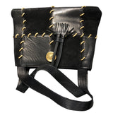 サルヴァトーレ・フェラガモ Salvatore Ferragamo パッチワーク ハンドバッグ 214766 ブラック レザー・スエード レディース ハンドバッグ