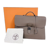 エルメス HERMES サックアデペッシュ2 38 T刻　 トープ・シルバー金具 トゴ メンズ ビジネスバッグ