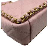 シャネル CHANEL マトラッセ ミニフラップバッグ AS3467 ピンク ゴールド金具 キャビアスキン レディース ショルダーバッグ
