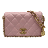 シャネル CHANEL マトラッセ ミニフラップバッグ AS3467 ピンク ゴールド金具 キャビアスキン レディース ショルダーバッグ