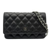シャネル CHANEL マトラッセチェーンウォレット AP0250 28番台 ブラック シルバー金具 キャビアスキン レディース ショルダーバッグ