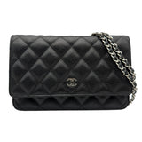 シャネル CHANEL マトラッセチェーンウォレット AP0250 28番台 ブラック シルバー金具 キャビアスキン レディース ショルダーバッグ