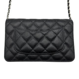 シャネル CHANEL マトラッセチェーンウォレット AP0250 28番台 ブラック シルバー金具 キャビアスキン レディース ショルダーバッグ