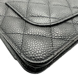 シャネル CHANEL マトラッセチェーンウォレット AP0250 28番台 ブラック シルバー金具 キャビアスキン レディース ショルダーバッグ