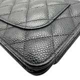 シャネル CHANEL マトラッセチェーンウォレット AP0250 28番台 ブラック シルバー金具 キャビアスキン レディース ショルダーバッグ