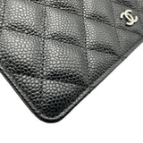 シャネル CHANEL マトラッセチェーンウォレット AP0250 28番台 ブラック シルバー金具 キャビアスキン レディース ショルダーバッグ