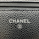 シャネル CHANEL マトラッセチェーンウォレット AP0250 28番台 ブラック シルバー金具 キャビアスキン レディース ショルダーバッグ