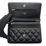 シャネル CHANEL マトラッセチェーンウォレット AP0250 28番台 ブラック シルバー金具 キャビアスキン レディース ショルダーバッグ